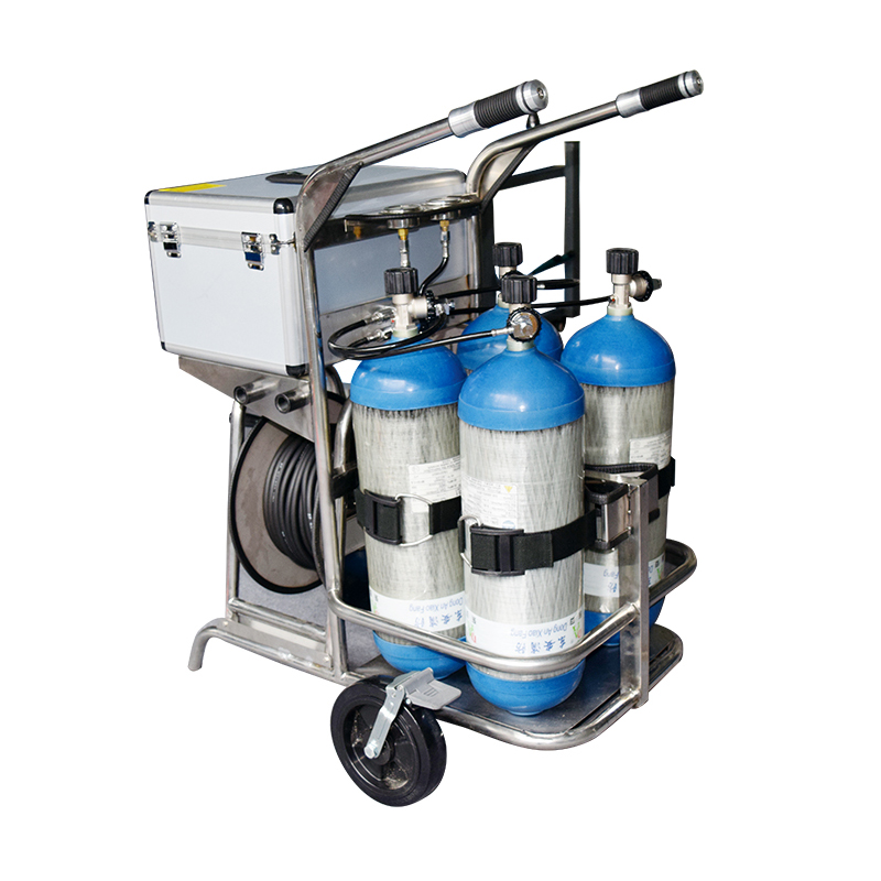 Appareil respiratoire autonome de compagnie aérienne d'air de chariot à tube long mobile de chariot pour 2 personnes